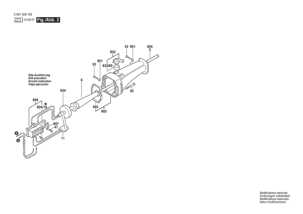 Section 2 Diagram and Parts List for GGS16 0601209139 Bosch Sander Grinder