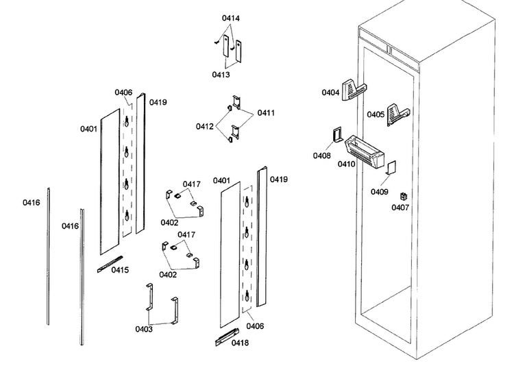 Lighting Diagram and Parts List for T24IR70NSP 11 Thermador Refrigerator
