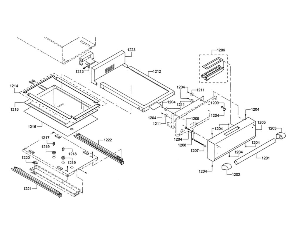 Frame Diagram and Parts List for PRD48JDSGU 08 Thermador Range