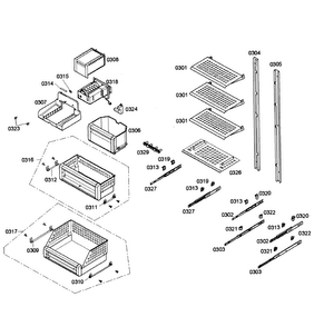 Part Location Diagram of 00702443 Bosch SHELF