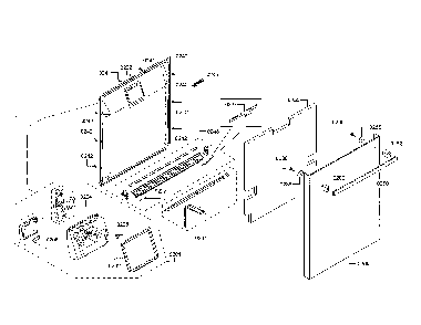 Door/dispenser Diagram and Parts List for SHX863WD5N 01 Bosch Dishwasher