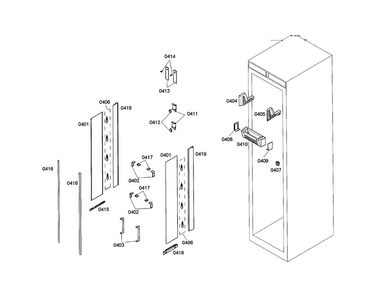 Lighting Diagram and Parts List for T24IR70PSS-01  Thermador Refrigerator
