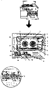 Main Oven Diagram and Parts List for GCR486GD  Thermador Range