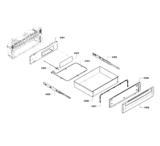 Drawer Diagram and Parts List for HEI7132U 05 Bosch Range