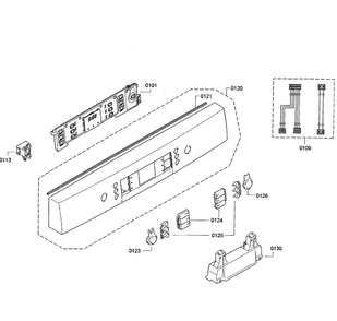 Control Panel Diagram and Parts List for SGE63E15UC 55 Bosch Dishwasher