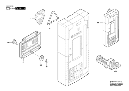 Part Location Diagram of 1619PB4688 Bosch Tool BATTERY COVER