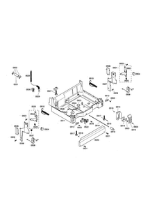 Base Assembly Diagram and Parts List for SHX36L05UC 21 Bosch Dishwasher