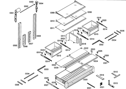 Shelf & Drawer Assy Diagram and Parts List for T36IT71NNP 31 Thermador Refrigerator