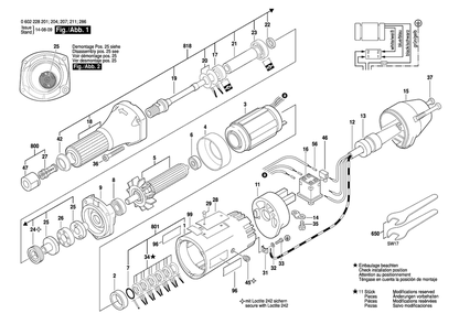 Part Location Diagram of 3605102028 Bosch Motor Housing