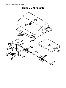 Hood And Rotisserie Diagram and Parts List for CGB48RSBU  Thermador Grill