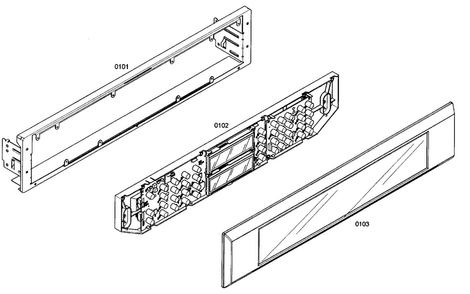 Control Panel Diagram and Parts List for ME272ES01  Thermador Wall Oven