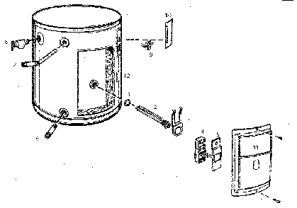 Replacement Parts Diagram and Parts List for 153316230  Kenmore Water Heater