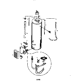 50 Gallon Diagram and Parts List for 153330550  Kenmore Water Heater