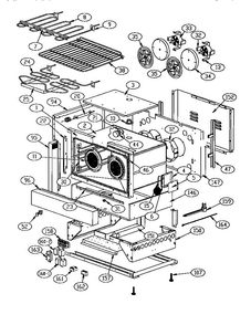 Main Body Diagram and Parts List for GCR36-4GD  Thermador Range