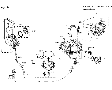 Pump Diagram and Parts List for SHE878WD2N 01 Bosch Dishwasher