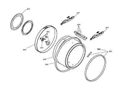 Drum Assy Diagram and Parts List for WTA3510UC 13 Bosch Dryer