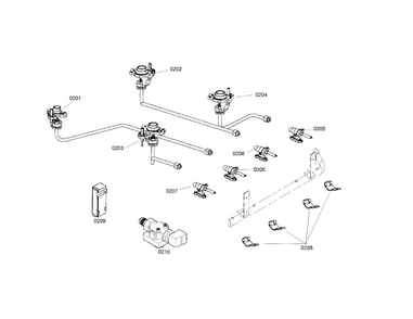 Jet Holders Diagram and Parts List for HDS7022U 01 Bosch Range