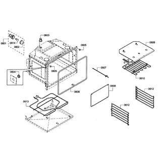 Oven Lower Diagram and Parts List for HBL3550UC 09 Bosch Wall Oven