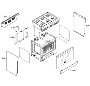 Main Assy Diagram and Parts List for PRD366GHC 03 Thermador Range