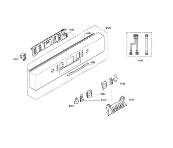 Control Panel Diagram and Parts List for SGE63E06UC 73 Bosch Dishwasher