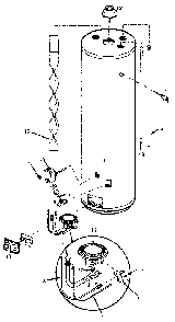 Replacement Parts Diagram and Parts List for 153332337  Kenmore Water Heater