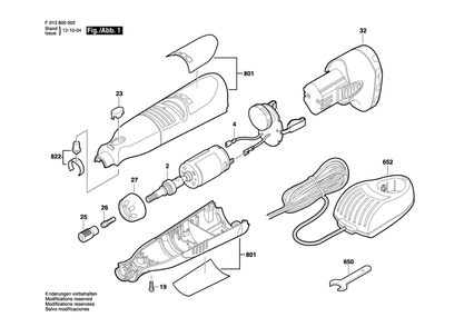 Part Location Diagram of 2610919750 Dremel Motor Assembly
