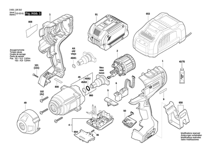 Part Location Diagram of 160460103V Bosch Tool RETAINING RING