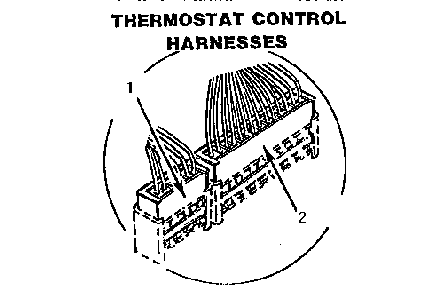 Thermostat Control Harnesses Diagram and Parts List for CT130  Thermador Wall Oven