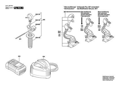 Section 2 Diagram and Parts List for GBH36VRE 3611J00R10 Bosch Hammer Drill