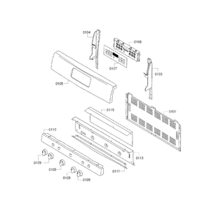 Control Panel Diagram and Parts List for HGS3023UC 12 Bosch Range