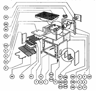 Main Oven Liner And Module Diagram and Parts List for RDSS30Q  Thermador Range