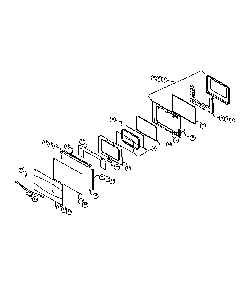 Main Oven Door Assemby Diagram and Parts List for RDDS30V  Thermador Range
