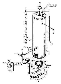 Replacement Parts Diagram and Parts List for 153335871  Kenmore Water Heater