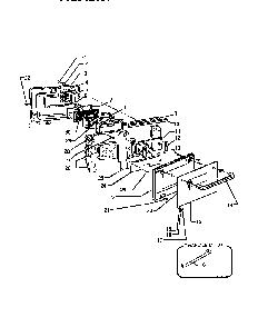 Upper Oven Door Assembly Diagram and Parts List for CMT127N-01  Thermador Microwave