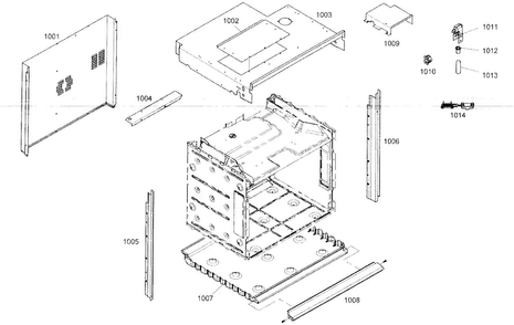 Mounting Diagram and Parts List for MEM301ES01  Thermador Microwave