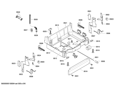 Diagram 5 Diagram and Parts List for SHU3305UC-14  Bosch Dishwasher