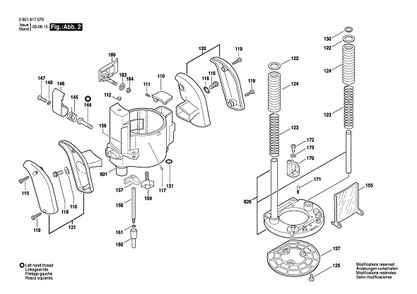 Bosch 130.2662 (0601617570) 2 Diagram and Parts List for 1302662 0601617570 Bosch Router