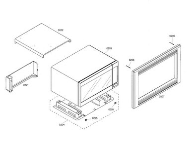 Latch Diagram and Parts List for HBL8750UC 01 Bosch Microwave Oven Combo