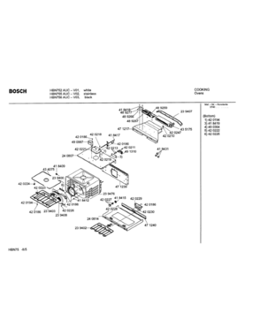 05 - LOWER OVEN COMPONENTS Diagram and Parts List for HBN755AUC(FD8207-)  Bosch 