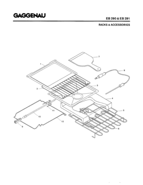 05 - RACKS & ACCESSORIES Diagram and Parts List for EB290-630  Bosch Range