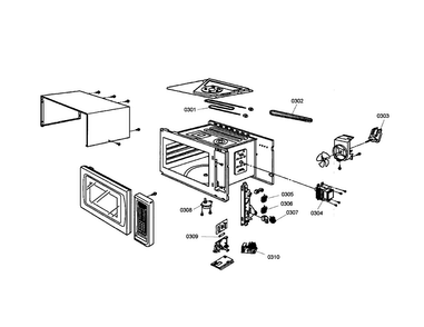 Magnetron/power Supply/motor Diagram and Parts List for HBL8750UC 01 Bosch Microwave Oven Combo