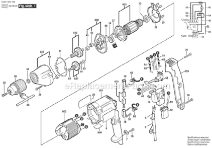 Part Location Diagram of 1610910057 Bosch Tool NEEDLE BUSHING