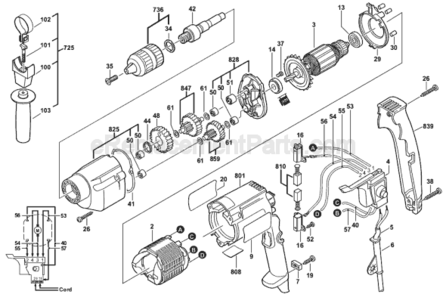 Part Location Diagram of 1613490002 Bosch Tool T-HEAD BOLT