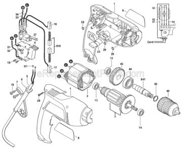 Part Location Diagram of 2610920839 Bosch Tool BULB