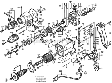 Part Location Diagram of 2604449047 Bosch Tool BRUSH HOLDER