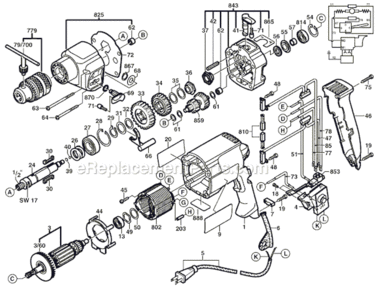 Part Location Diagram of 2605806990 Bosch Gear Housing