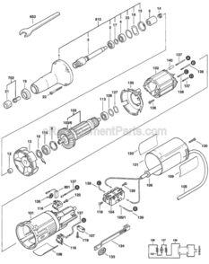 Page A Diagram and Parts List for 1215 0601215034 Bosch Angle Grinder