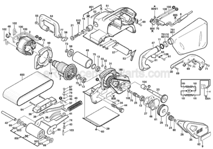 Part Location Diagram of 2610911727 Bosch Tool MANUFACTURERS NAMEPLATE