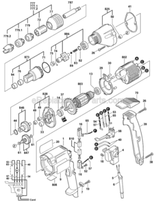 Page A Diagram and Parts List for 1423VSR 0601423534 Bosch Electric Drill