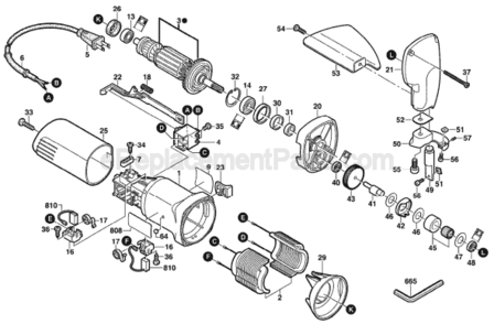 Part Location Diagram of 2600300047 Bosch Tool BEARING SLEEVE
